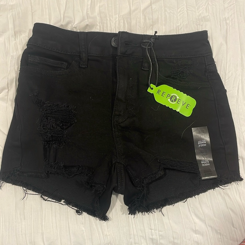 SO Black Jean Shorts High Rise Shortie